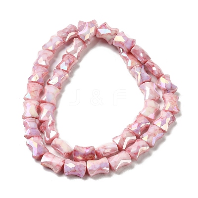 Electroplate Glass Beads Strands GLAA-D013-06H-1