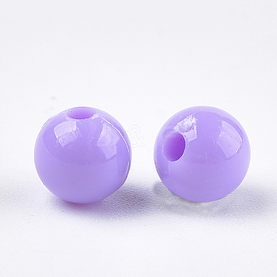 Opaque Plastic Beads X-KY-T005-6mm-624-1