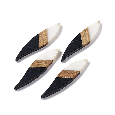 Opaque Resin & Walnut Wood Big Pendants RESI-M027-08C-1