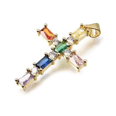 Easter Brass Pave Cubic Zirconia Pendants CU-E002-01E-G04-1