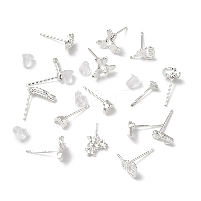 2 Pairs Alloy Stud Earrings for Women EJEW-FS0001-27H-1
