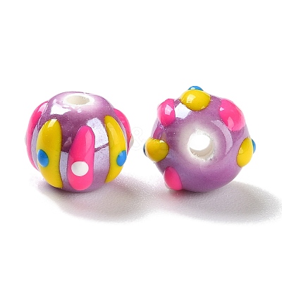 Handmade Porcelain Beads Strands PORC-L078-01K-1
