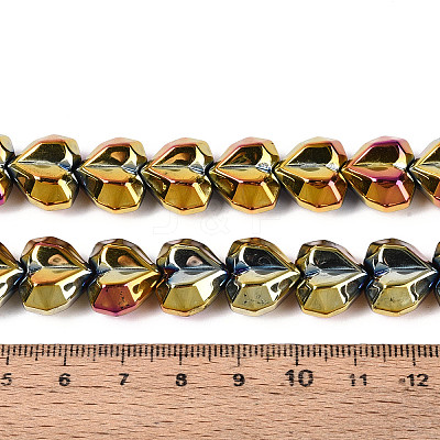 Electroplate Transparent Glass Beads Strands EGLA-B012-AB15-1