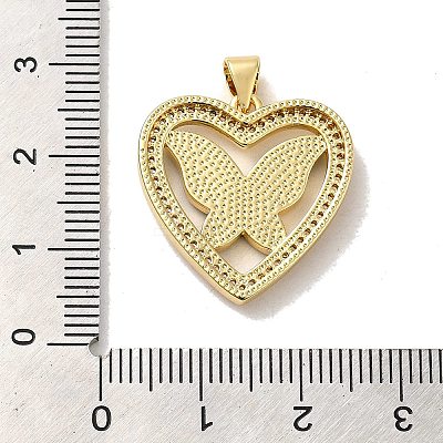 Rack Plating Brass Micro Pave Cubic Zirconia Pendants KK-D088-02G-1