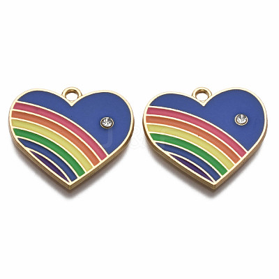 Alloy Enamel Pendants ENAM-T011-108D-NR-1