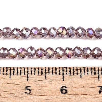 Electroplate Glass Beads Strands EGLA-A044-T2mm-B07-1