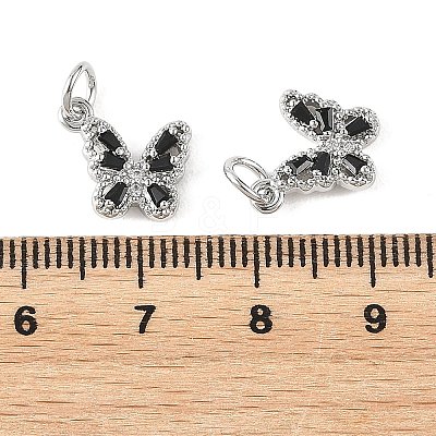 SHEGRACE Brass Micro Pave Cubic Zirconia Charms XGRQ5K010-628P-H-1
