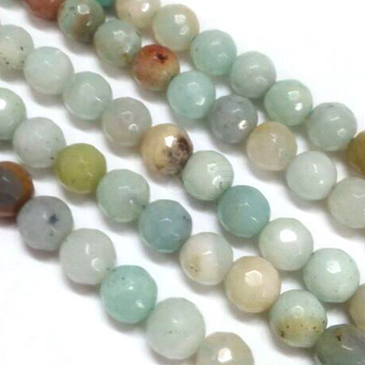 Natural Flower Amazonite Beads Strands X-G-G542-8mm-02-1