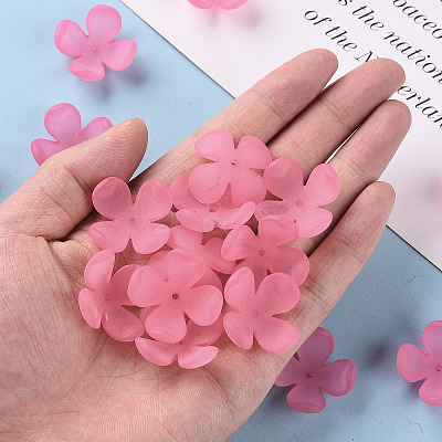 Frosted Acrylic Bead Caps MACR-S371-06A-704-1