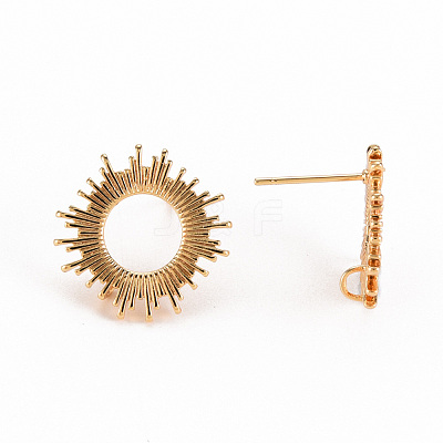 Brass Earring Findings KK-S356-248-NF-1