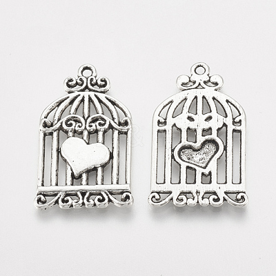 Tibetan Style Alloy Pendants TIBEP-S317-36AS-RS-1