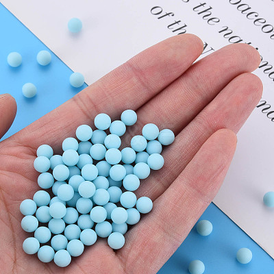 Opaque Acrylic Beads PAB702Y-B01-07-1