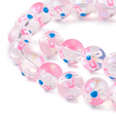 Transparent Glass Beads Strands LAMP-F029-01A-1
