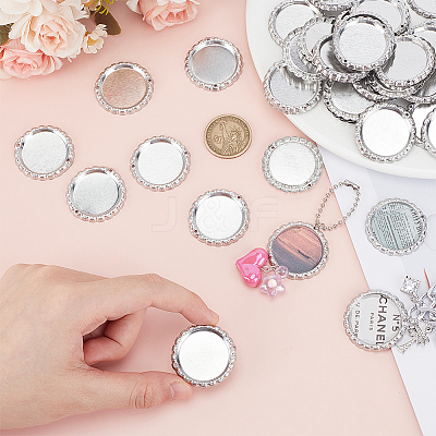 100Pcs 2 Styles Iron Pendant Cabochon Settings FIND-DR0001-44-1
