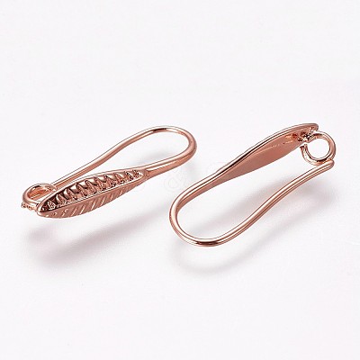 Brass Earring Hooks KK-L177-26RG-1
