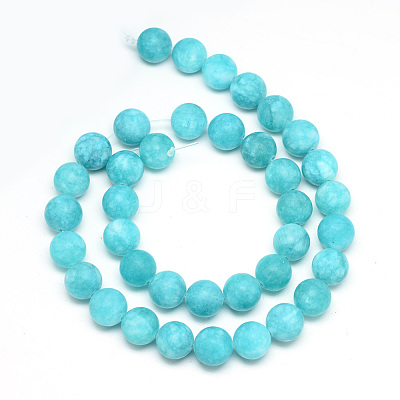 Natural White Jade Bead Strands X-G-R297-10mm-45-1