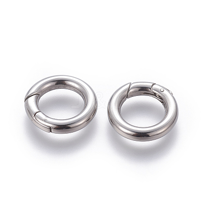 Tarnish Resistant 304 Stainless Steel Spring Gate Rings LS-STAS-D070-01P-1