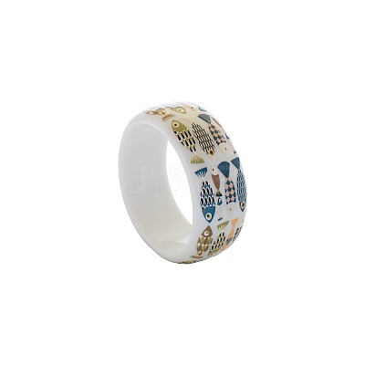 Ocean Printed Acrylic Bangles for Women WGA59F2-01-1