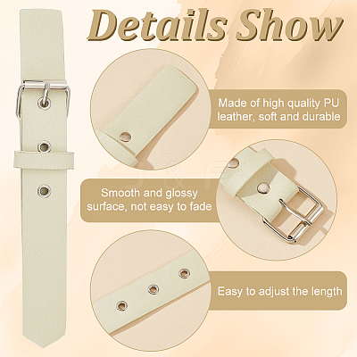 PU Imitation Leather Buckles BUTT-WH0027-46P-03-1