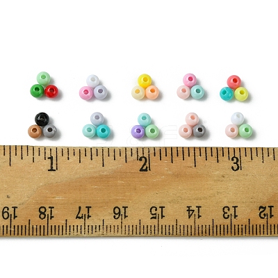 60G 10 Colors Opaque Acrylic Beads OACR-FS0001-75-1