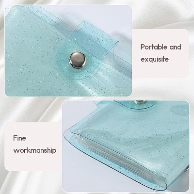 2Pcs PVC Mini Photocard Holder Book AJEW-SP0002-20A-02-1