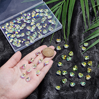 100Pcs Glass Charms GLAA-SP0001-69-1