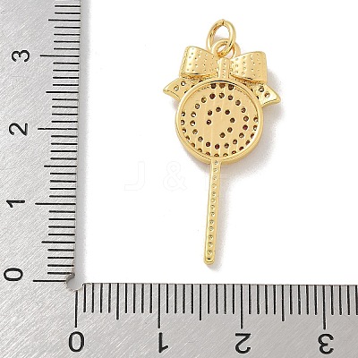 Brass Micro Pave Cubic Zirconia Pendants KK-M300-25G-1