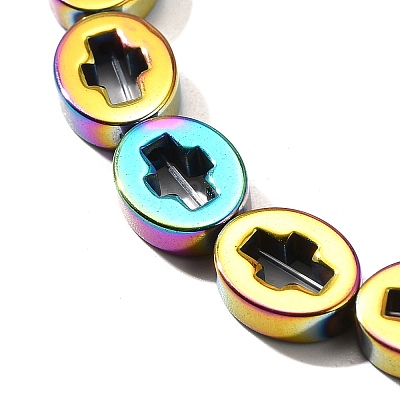 Electroplated Synthetic Non-magnetic Hematite Beads Strands G-L613-Z01-02B-1