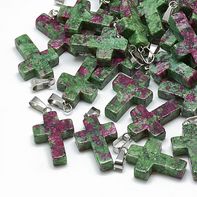 Natural Ruby in Zoisite Pendants X-G-T080-11-1