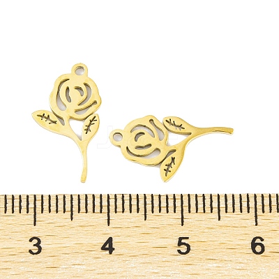 5Pcs 201 Stainless Steel Pendants STAS-M056-06G-1