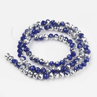 Electroplate Opaque Glass Beads Strands X-EGLA-A034-P4mm-M14-1
