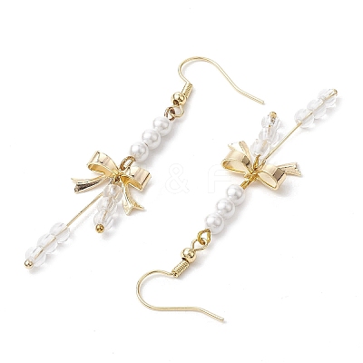 Shell Pearl Dangle Earrings EJEW-JE05980-1