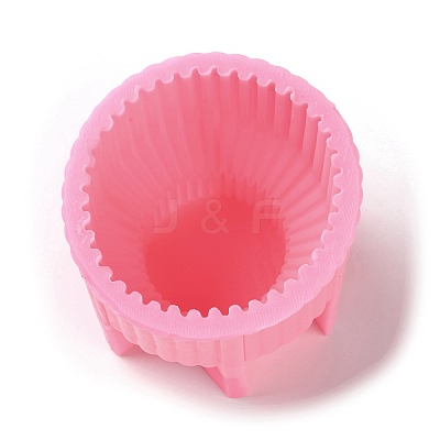 Ribbed Pillar Geometry Scented Candle Silicone Molds DIY-G106-01B-1