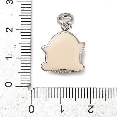 Rhodium Plated 925 Sterling Silver Enamel European Dangle Charms LS-STER-P062-01C-02-1