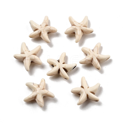 Crackle Opaque Acrylic Beads OACR-Z026-05-1