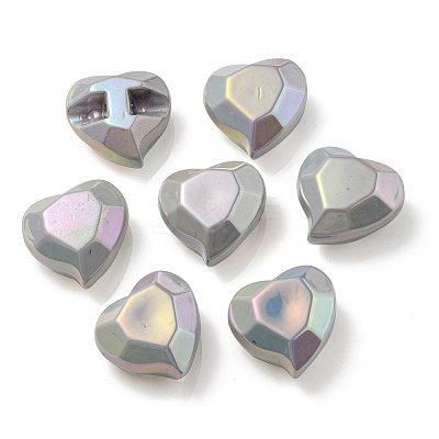 UV Plating Rainbow Iridescent Acrylic Beads OACR-P010-03F-1