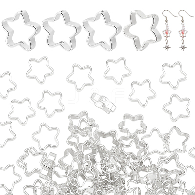 120Pcs Rack Plating Brass Bead Frames KK-PH0010-78S-1