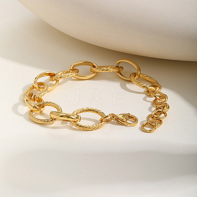 304 Stainless Steel Cable Chains Bracelets for Women FS-WG734A4-01-1