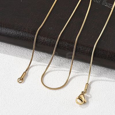 PVD Vacuum Plating 304 Stainless Steel Snake Chains Necklaces NJEW-O058-24G-1