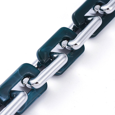 Handmade Acrylic Cable Chains AJEW-JB00674-01-1