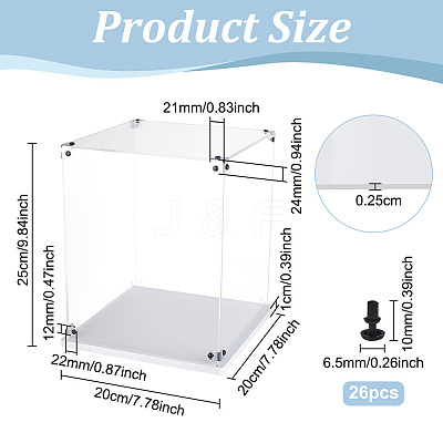 Transparent Acrylic Minifigures Display Case ODIS-WH0043-92A-1