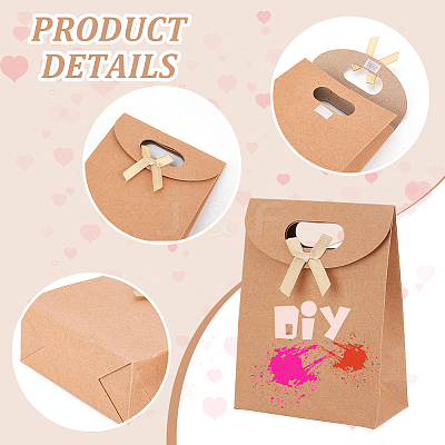 Rectangle Kraft Paper Gift Bags CON-WH0088-79-1