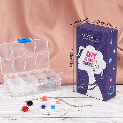 DIY Flower Dangle Earring Making Kits DIY-SC0001-36-1