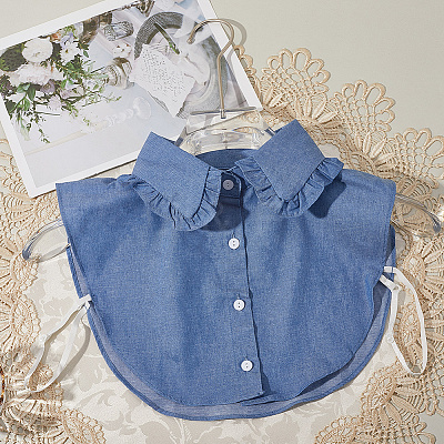 Detachable Cotton Shirt Collars AJEW-WH20816-025A-1