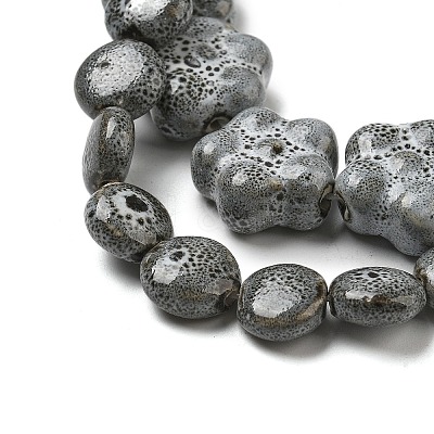 Handmade Porcelain Beads Strands PORC-B002-19F-1