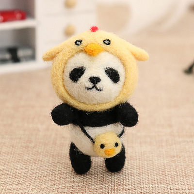 Panda Wool Felt Needle Felting Kit with Instructions DOLL-PW0004-07B-1
