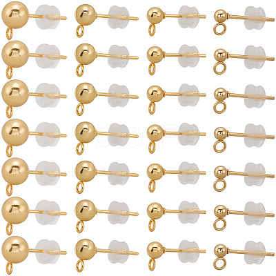 201 Stainless Steel Stud Earring Findings STAS-BBC0007-17-1