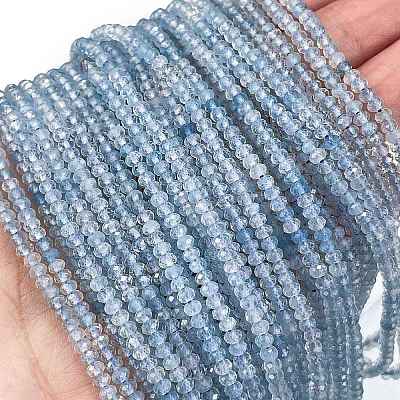 Natural Aquamarine Beads Strands X-G-L587-B02-01-1