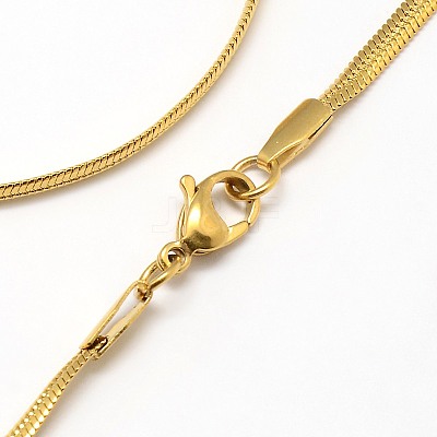 Ion Plating(IP) Trendy Men's 304 Stainless Steel Herringbone Chain Necklaces NJEW-M074-C-01-1