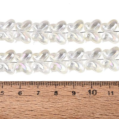 Baking Paint Electroplate Transparent Glass Beads Strands EGLA-Q136-03A-01-1